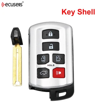 Ecusells 5 + 1/6 Кнопок Smart Remote Key Shell Case Брелок для Toyota Sienna Van 2011 2012 2013 2014 2015 2015 2016 2017 2018 2019