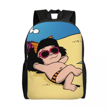 Забавный рюкзак Mafalda Summer Time Travel Для женщин и мужчин, Школьный ноутбук, сумка для книг, мультфильм, Манга, Квино, комиксы, Студенческий рюкзак, сумки