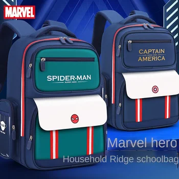 Школьный ранец Disney Marvel для мальчиков, учащихся начальной школы, снижение нагрузки, защита позвоночника, школьный ранец большой емкости