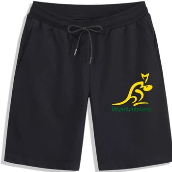 Мужские шорты с логотипом Wallabies Rugby, черные мужские шорты с индивидуальным принтом