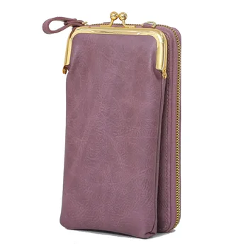 Новая однотонная легкая роскошная женская посылка, летняя многофункциональная сумка для мобильного телефона через плечо на молнии, портативный женский кошелек