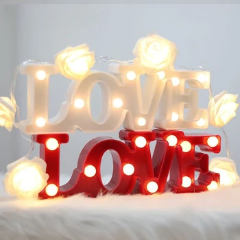 Романтический светодиодный ночник в форме любви 3D для свадьбы, вечеринки в день Святого Валентина, домашнего декора в помещении