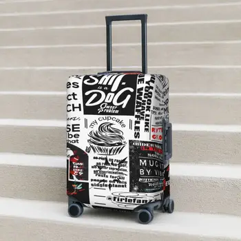 Газетный Репортаж Чехол для чемодана с буквенным принтом В стиле Ретро Перелет Бизнес Развлечения Защита аксессуаров для багажа