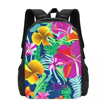 Рюкзак с тропическими цветами, яркие рюкзаки с цветами для улицы, школьные сумки для мальчиков, дизайнерский дышащий рюкзак
