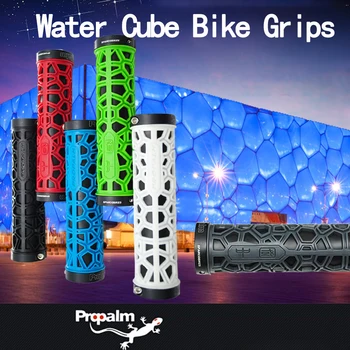 Ручки для горных велосипедов Propalm, резиновые накладки на руль с водяным кубом, двойные запирающиеся ручки, аксессуары для велосипедов