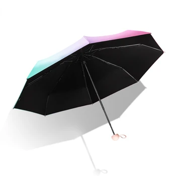 Карманный мини-зонт ZUODU для женщин с защитой от ультрафиолета, складной симпатичный зонт-зонтик, Пляжный зонт от солнца и дождя, компактный зонт для девочек, подарки