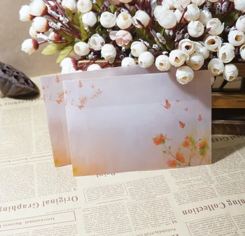 5шт BZNVN Fang Diewu Китайский стиль туманные годы полупрозрачные ретро цветочные побеги конвертная бумага