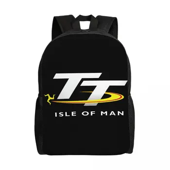 Рюкзаки для мотоспорта Isle Of Man TT Races для женщин, мужчин, студентов колледжа, школьников, сумка для книг Подходит для 15-дюймовых сумок для ноутбуков