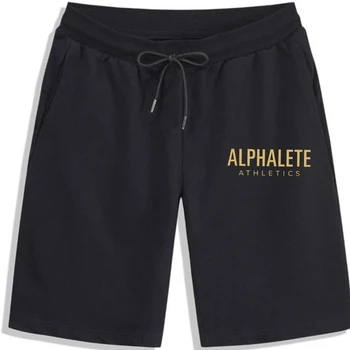 Alphalete Athletics Pure cottonness Workout летние мужские Черные шорты для мужчин с принтом Хлопчатобумажные шорты для мужчин Модные Мужские шорты