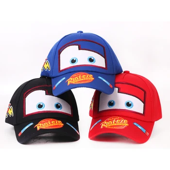 Весна Осень, бейсболка для маленьких мальчиков и девочек, детская милая шляпа, мультфильм Pixar Cars Lightning McQueen 95, Популярный детский хип-хоп Snapback
