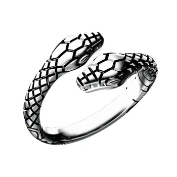 Модное и властное Двуглавое кольцо в виде змеи FoYuan, Корейская версия, аксессуар в стиле ретро для девочек-змей в стиле Сен.