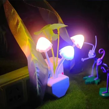 Новинка, ночной светильник, индукционная лампа Dream Mushroom, гриб Luminaria, 220 В, 3 светодиодных грибных светильника, светодиодные ночные светильники.