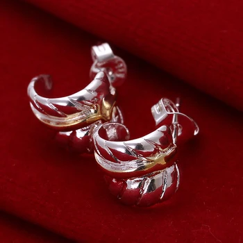 Высококачественные Серьги-гвоздики из серебра 925 пробы с перьями в виде крючков для Женщин, Подарок из Роскошного Серебра