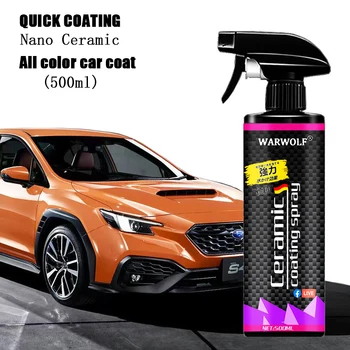 Нанокерамическое покрытие для автомобильной краски Crystal Wax Spray Быстрорастворимое Жидкое полимерное Олеофобное средство по уходу за автомобилем от дождя