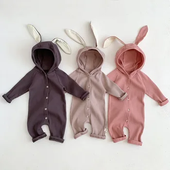 2023 Милое боди для девочек и младенцев, весенне-осеннее новое боди с кроликом и нитками для одежды для мальчиков для скалолазания