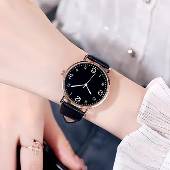 4шт Новых модных женских кожаных наручных часов, женские часы, Женские кварцевые часы, Женские часы, Женские персонализированные часы Relojes