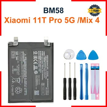 2023 Новейшее Производство Xiao mi BM58 5000 мАч Оригинальный Аккумулятор Для Xiaomi 11T Pro 5G Mix 4 Mix4 Мобильного Телефона Batteria + Бесплатные Инструменты
