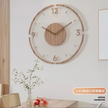 Круглые настенные часы современного искусства 3d для гостиной Деревянные Симпатичные Большого Размера Бесплатная Доставка Кварцевый Механизм Reloj De Pared Украшение дома