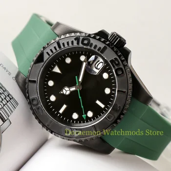 40 мм Черно-зеленые Подводные часы для подводного плавания с индивидуальным логотипом, Аксессуары для часов