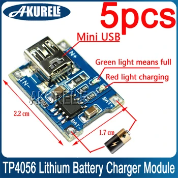 Модуль зарядного устройства литиевой батареи 5V 1A TP4056 Mini USB, плата для зарядки панели питания, плата для зарядки трансформатора преобразователя