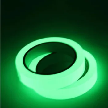 Светящаяся лента длиной 1,2 см, 10 м, Зеленый Предупреждающий Наземный светильник, Лестница для хранения, Наклейка для украшения дома, Светоотражающая флуоресцентная лента
