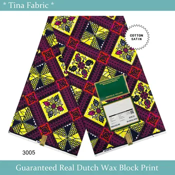 6 Ярдов высококачественной хлопчатобумажной ткани Dutch Hollandais с Африканским восковым батиком, Нигерия, Анкара, ткань с восковым принтом для пошива платьев V-0828