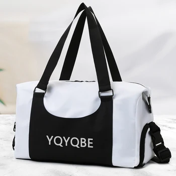 Спортивные сумки YQYQBE ™ Портативная спортивная сумка, сумка для фитнеса, набор для разделения сухого и влажного воздуха, чехол-тележка, сумка для багажа, большая емкость