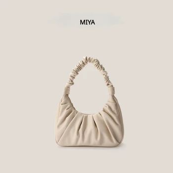 2023 Новая женская сумка из мягкой кожи, сумка для подмышек, складная сумка, сумка через плечо, женская сумка, оригинальный дизайн, элегантная мода