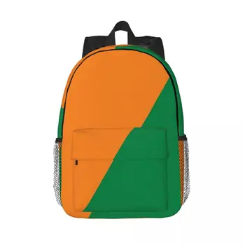 Оранжевые и зеленые диагональные рюкзаки с погремушкой, сумка для книг для мальчиков и девочек, школьные сумки для школьников с мультяшными героями, дорожный рюкзак, сумка через плечо