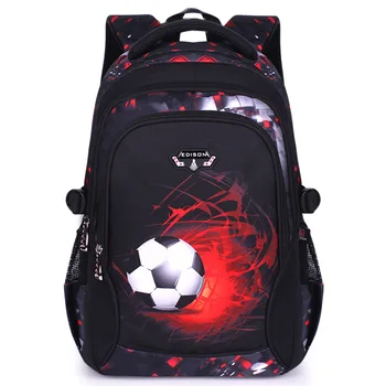 Многослойные школьные сумки для студентов, водонепроницаемый детский рюкзак большой емкости, легкая защита позвоночника, футбольный рюкзак для путешествий