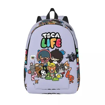 Toca Boca, детский Цельный женский рюкзак Toca Life, Сумка для книг, водонепроницаемая сумка через плечо, Портативный рюкзак для путешествий, школьные сумки