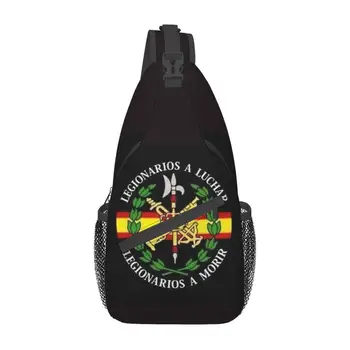 Повседневный рюкзак-слинг Spanish Legion через плечо, мужская дорожная сумка на плечо с гербом Испании