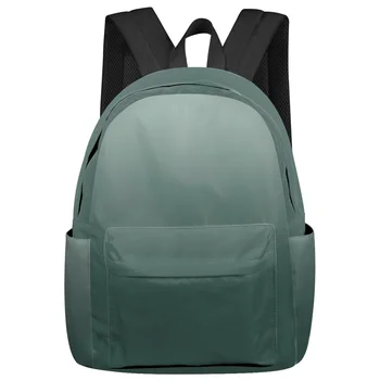 Зеленые, серые, градиентные женские, мужские рюкзаки, водонепроницаемый школьный рюкзак с несколькими карманами для студентов, мальчиков и девочек, рюкзак для ноутбука, Mochilas